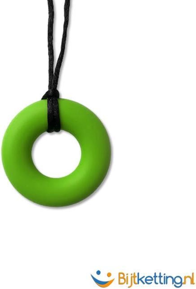 Bijtketting Basic Ring | Subtiel | Limegroen